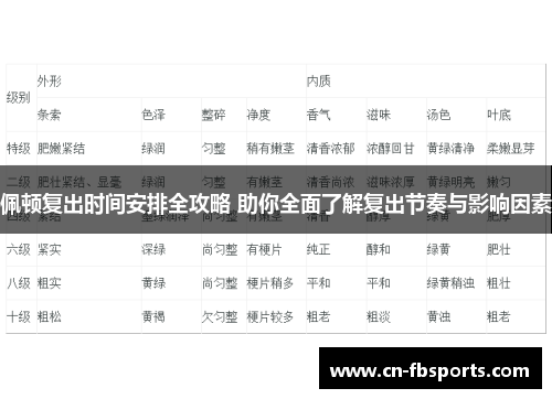 佩顿复出时间安排全攻略 助你全面了解复出节奏与影响因素