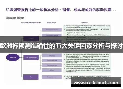 欧洲杯预测准确性的五大关键因素分析与探讨